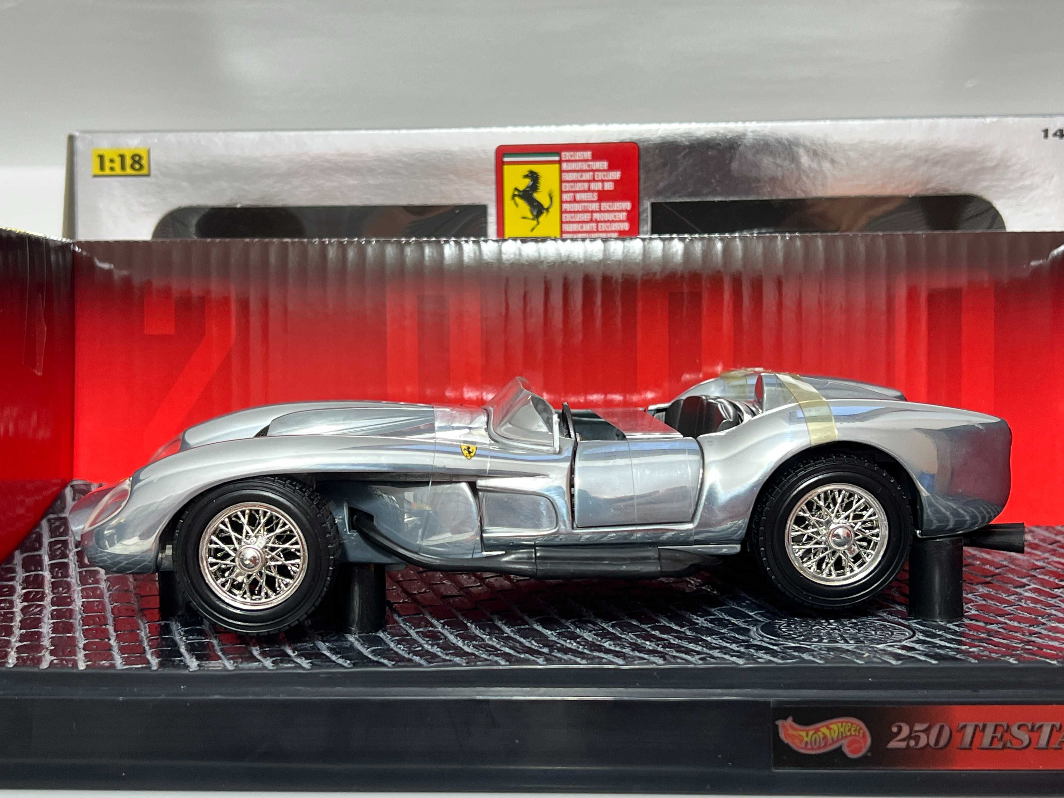 Macheta Auto 1/18 Hotwheels Millennium Ferrari 250 Testa Rossa Chrome