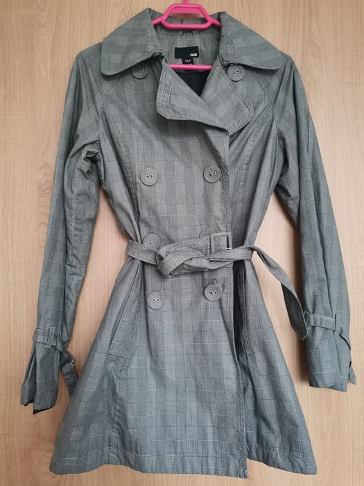 Trench-Coat H&M 34 XS, gri, model vintage