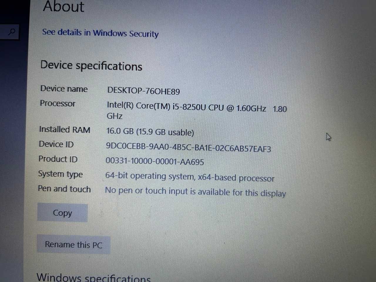 Dell Vostro 15 i5-8250u, 16gb RAM, 512GB SSD