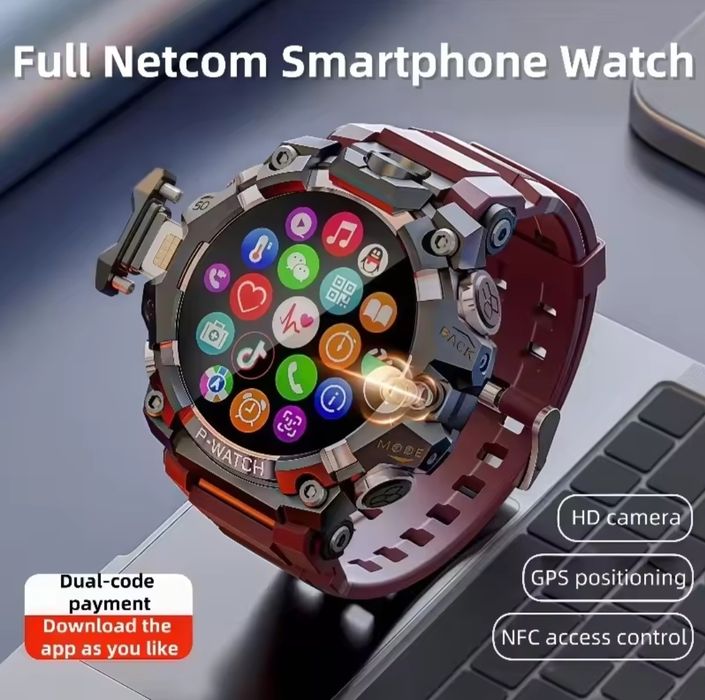 Ceas Smartwatch 4G LTE Wi-Fi GPS model iP68 Q668 16Gb RAM si 256Gb ROM
