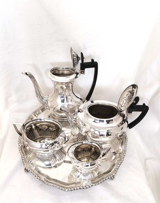 Serviciu de ceai și cafea din argint masiv Sheffield 1897