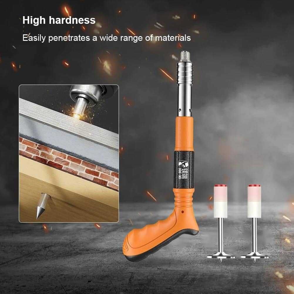 Ръчен пистолет за пирони със заряд NailGun,100 патрона бетон, метал, д