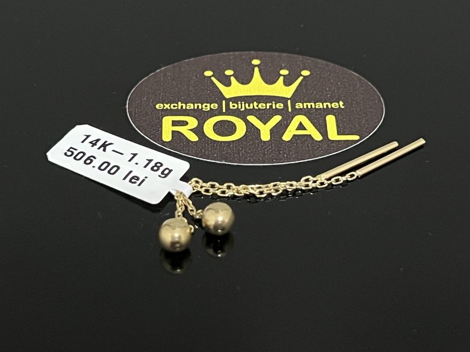Bijuteria Royal CB : Cercei lungi aur 14k 1,18 grame