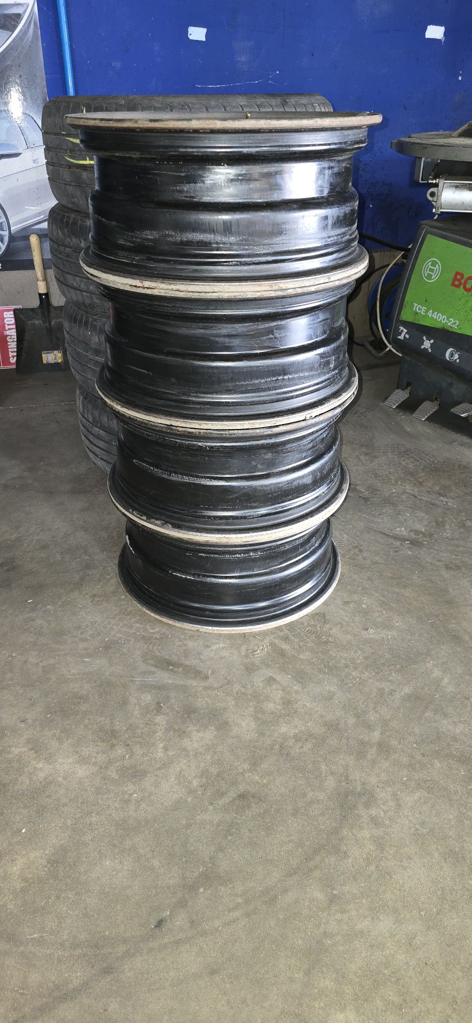 Jante tablă 16" originale Ford cu senzori presiune, capace si anvelop