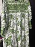 Rochie verde cu alb