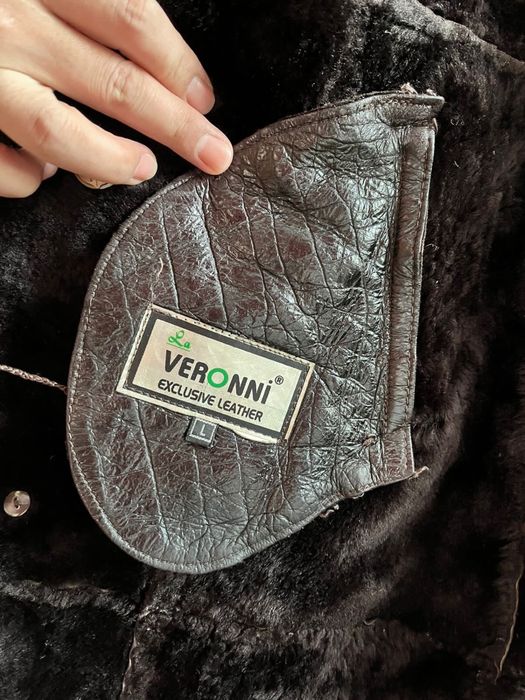 Кожаная  дубленка