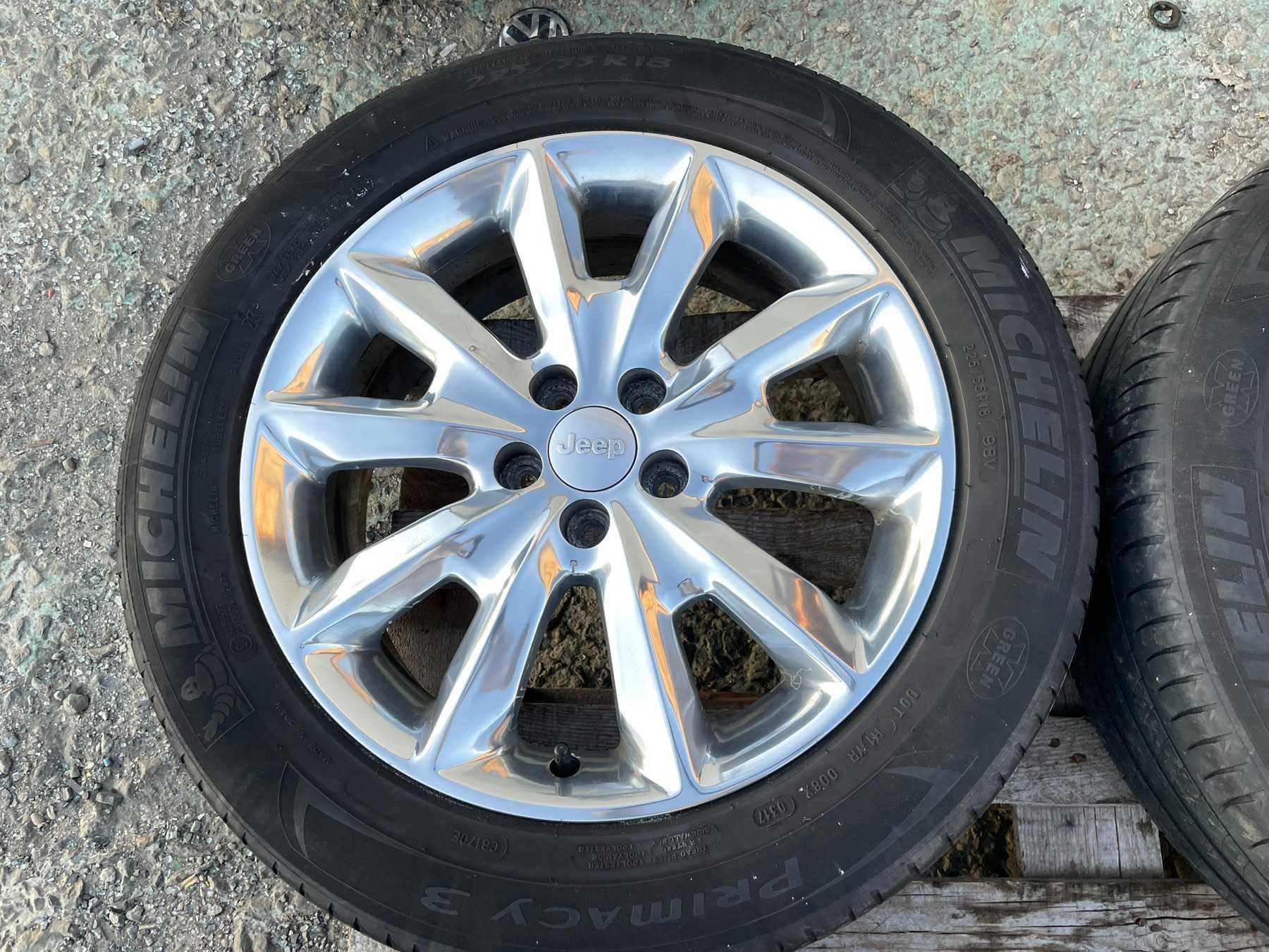 18 джанти 5х110 Jeep Cherokee V (KL) 7J et41 225/55/18 Michelin