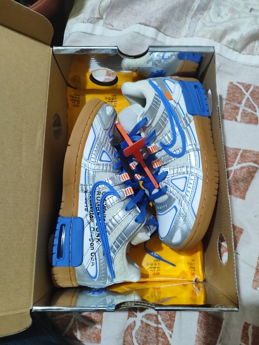Оригинальные Nike Off-White x Rubber Dunk PS 'grey /Blue'