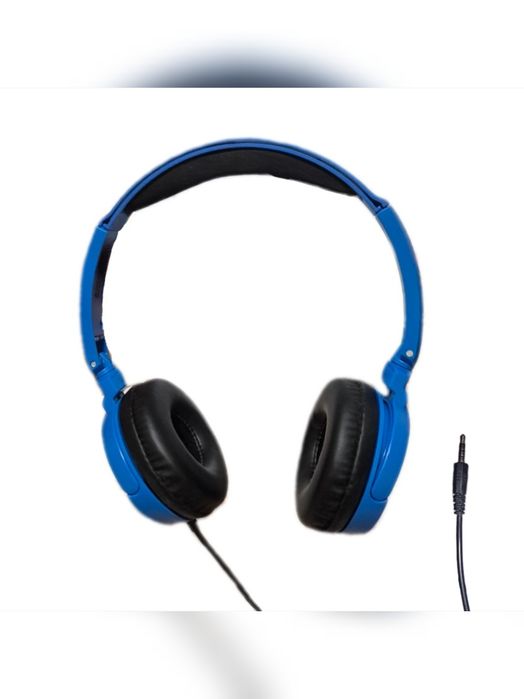 Căști albastre cu fir