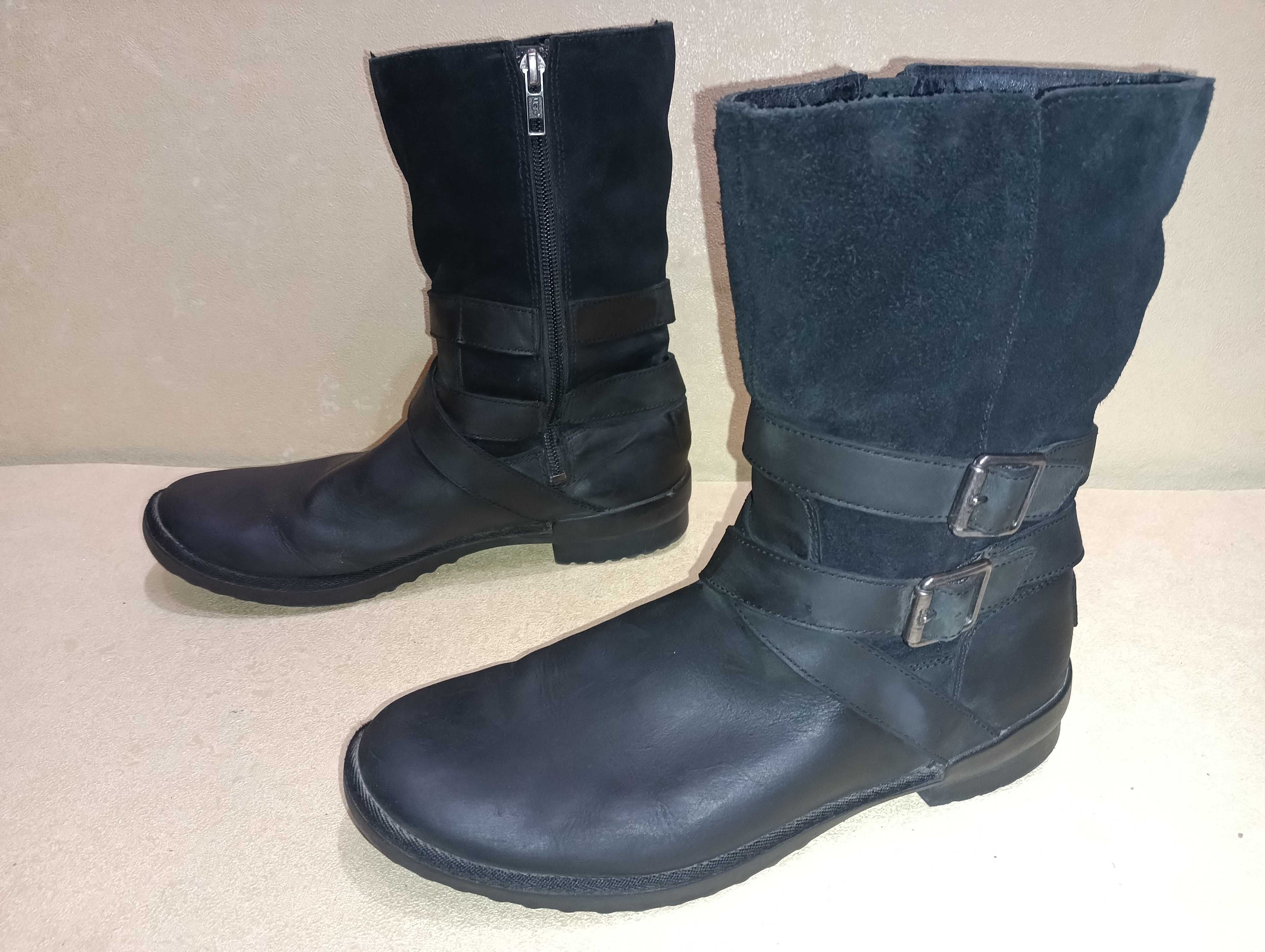 UGG кожени черни ботуши N 39 - 35 лв