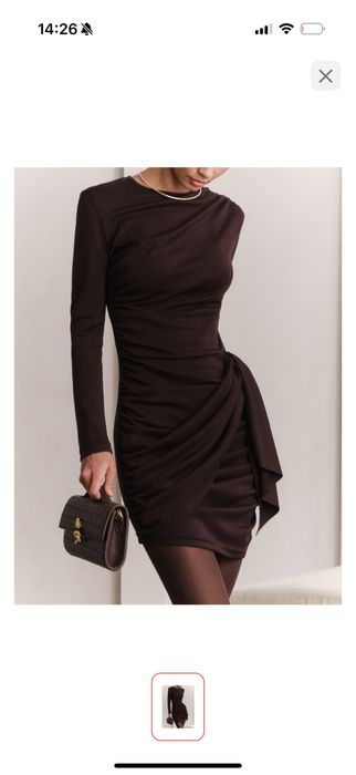 Платье lichi коричневое размер s