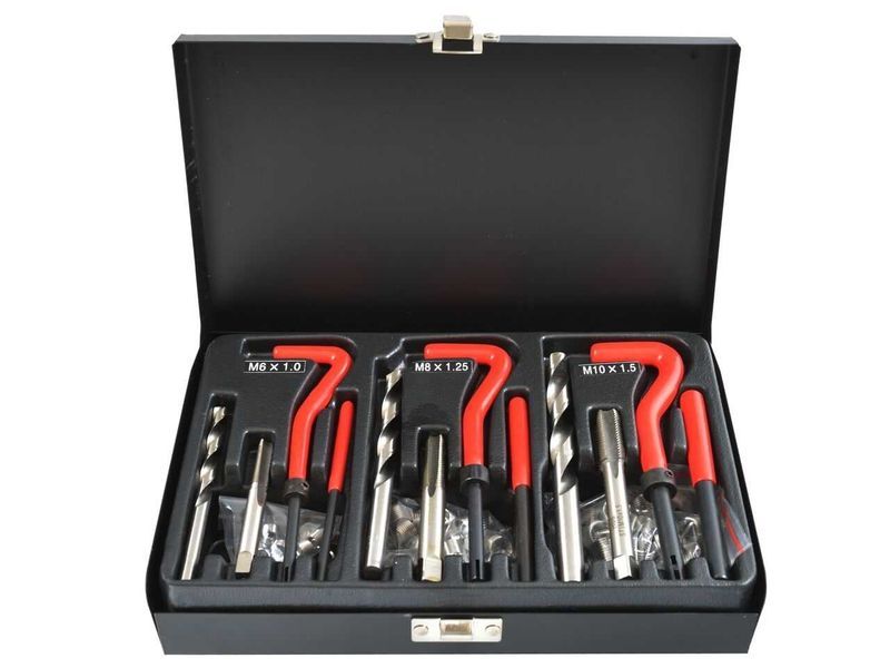 Trusa reparat filete cu insertie filiera m6 m8 m10 88 piese