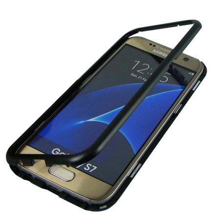 Husa Magnetic Case 360° pentru Samsung Galaxy S7 Edge, Negru