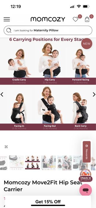 Marsupiu mom cozy Move2Fit