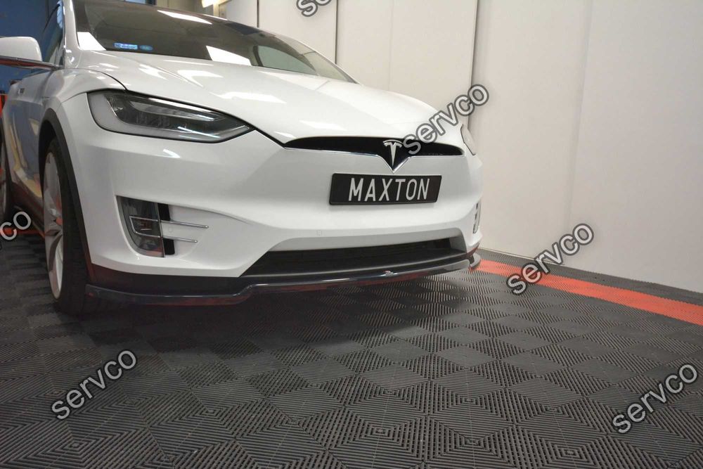 Prelungire splitter bara fata Tesla Model X 2015- v1 - Maxton Design