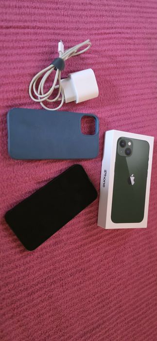 iPhone 13 Green 128GB 89% battery-неразличим от нов!ПЪЛЕН КОМПЛЕКТ!