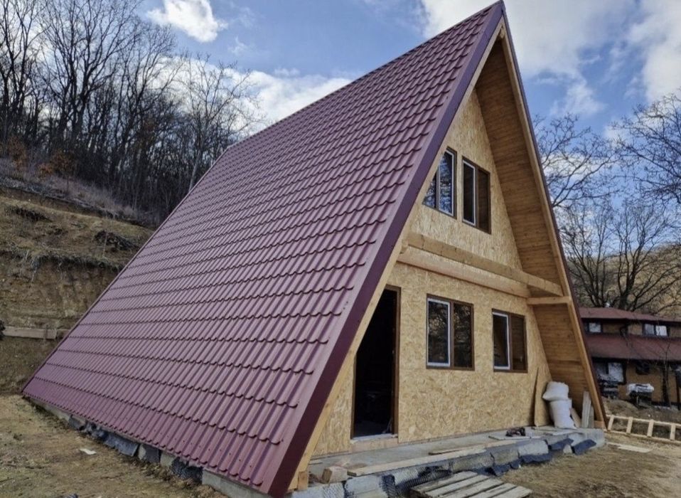 Vând case din lemn Aframe 8x7