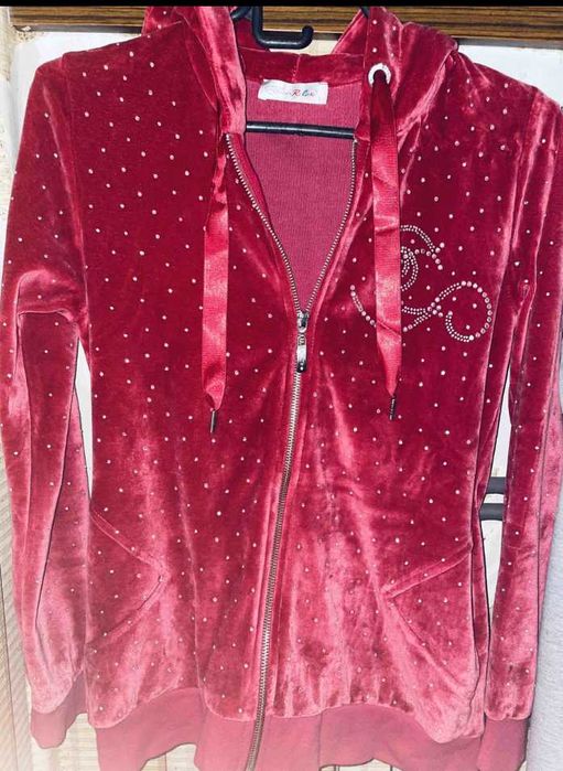 Женский велюровый костюм Турция со стразами