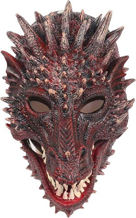 Masca Horror de Dinozaur Dragon cu Gura Mobila, LATEX