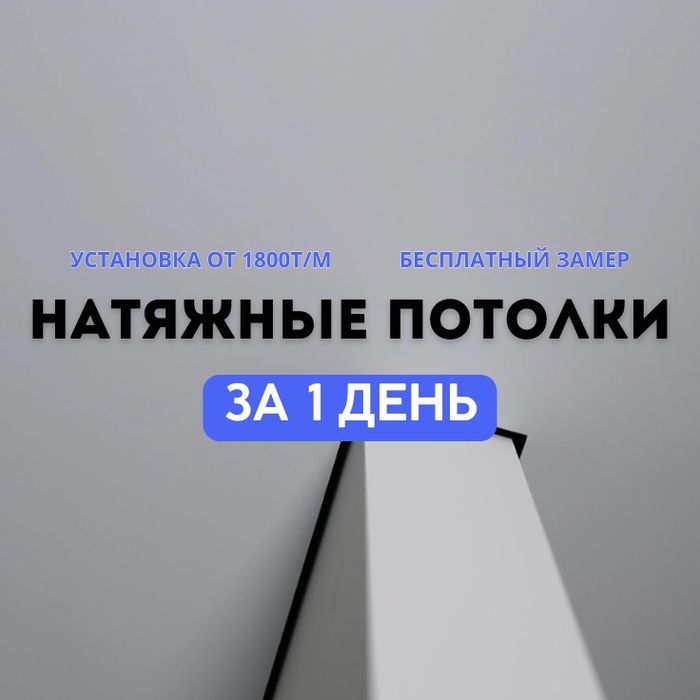 Натяжные потолки за 1 ДЕНЬ!