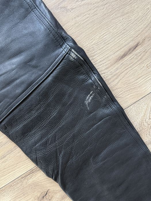 Pantaloni Piele Naturala Negru Barbati | Marime 52 (Talie 85 cm)