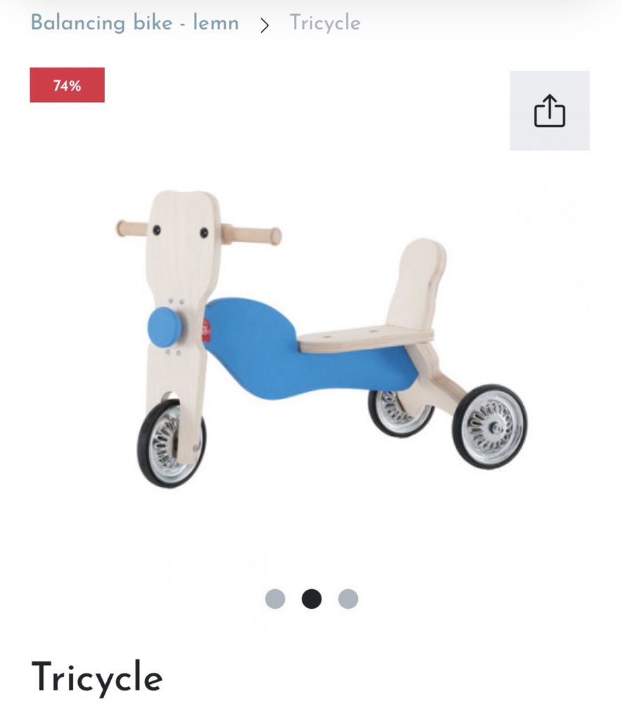 Bicicleta balans copii tip Montessori
