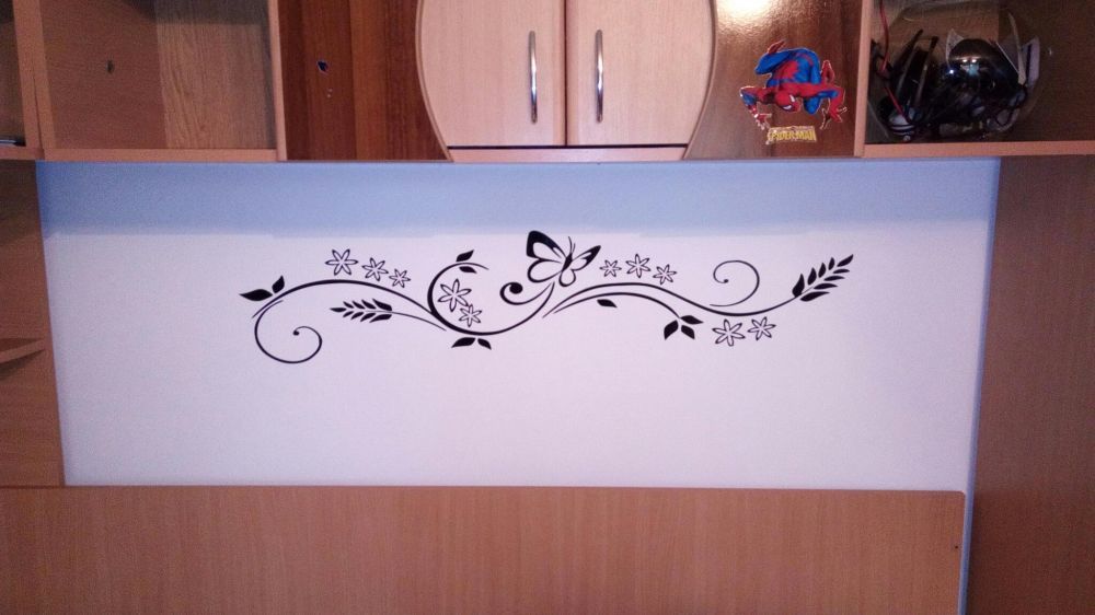 Autocolant Wall sticker - butterfly and flowers