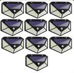 Set 10 x Lampa 100 LED cu panou solar, senzor de miscare
