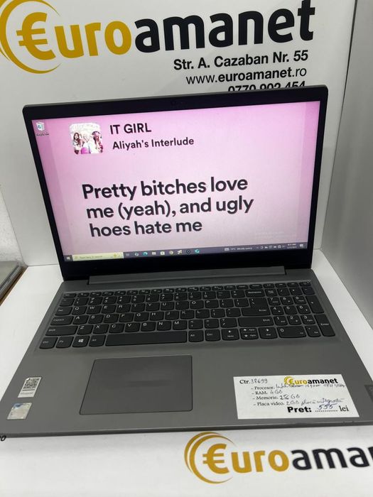 Laptop Lenovo Ideapad S145-15IGM,  Intel(R) Celeron(R) N4000 -I-