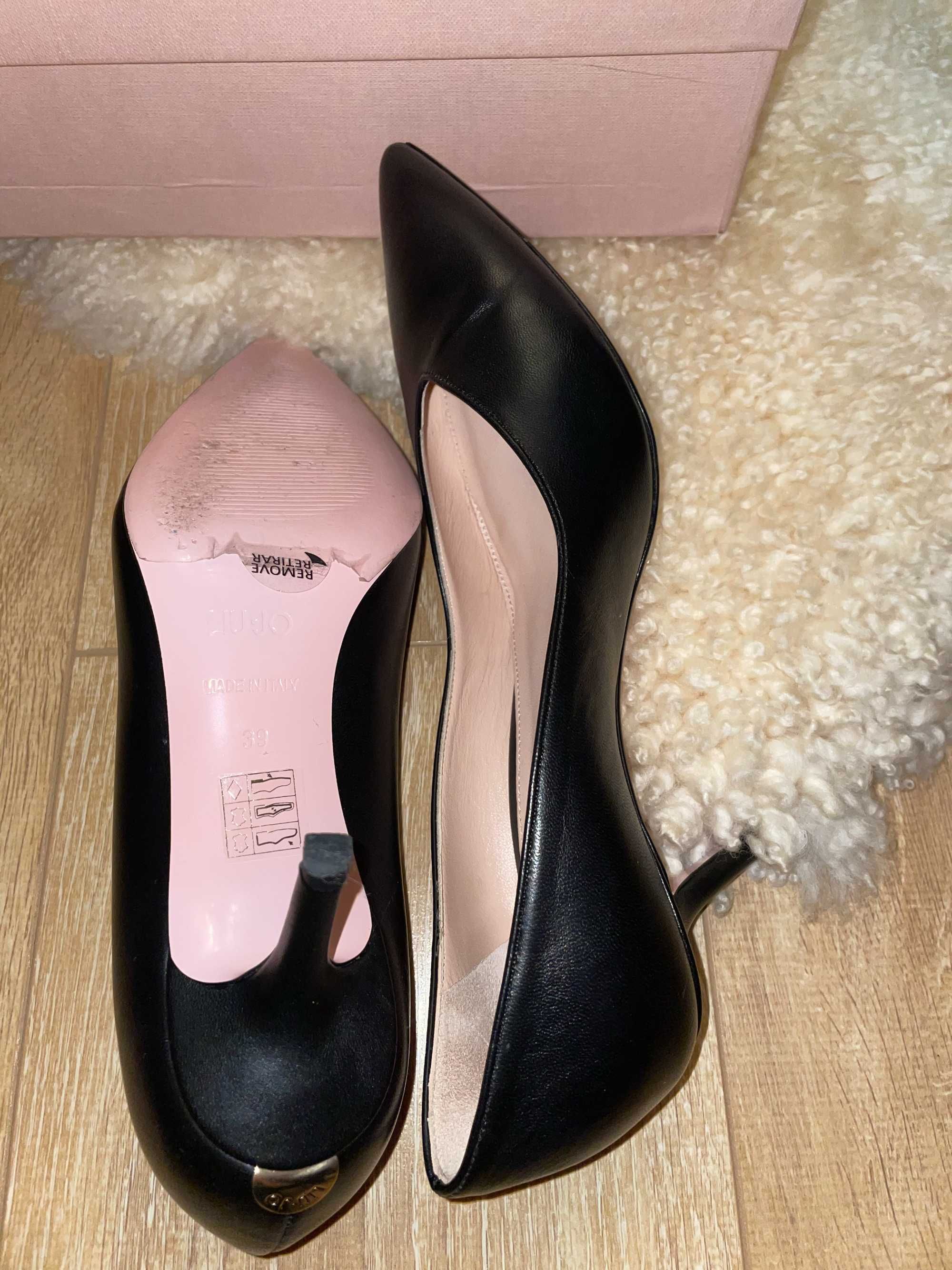 Pantofi stiletto Jiu Jo, piele naturala, marimea 39