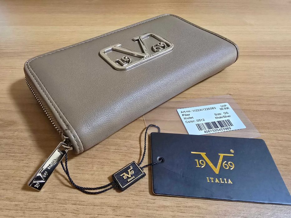 Portofel Versace 19.69 Pilar Kaki Argintiu - negociabil