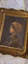 Tablou vechi litografie semnat N.Grigorescu