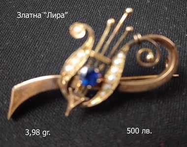 Златни Висулка и Игла Брошка