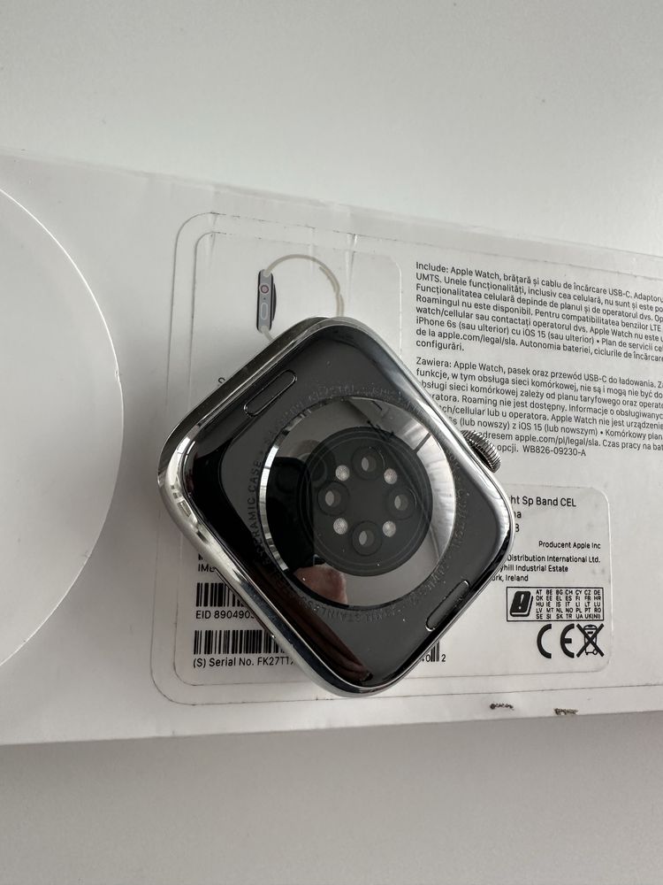 Apple Watch 7 stainless steel 45 mm ,cellular garantie