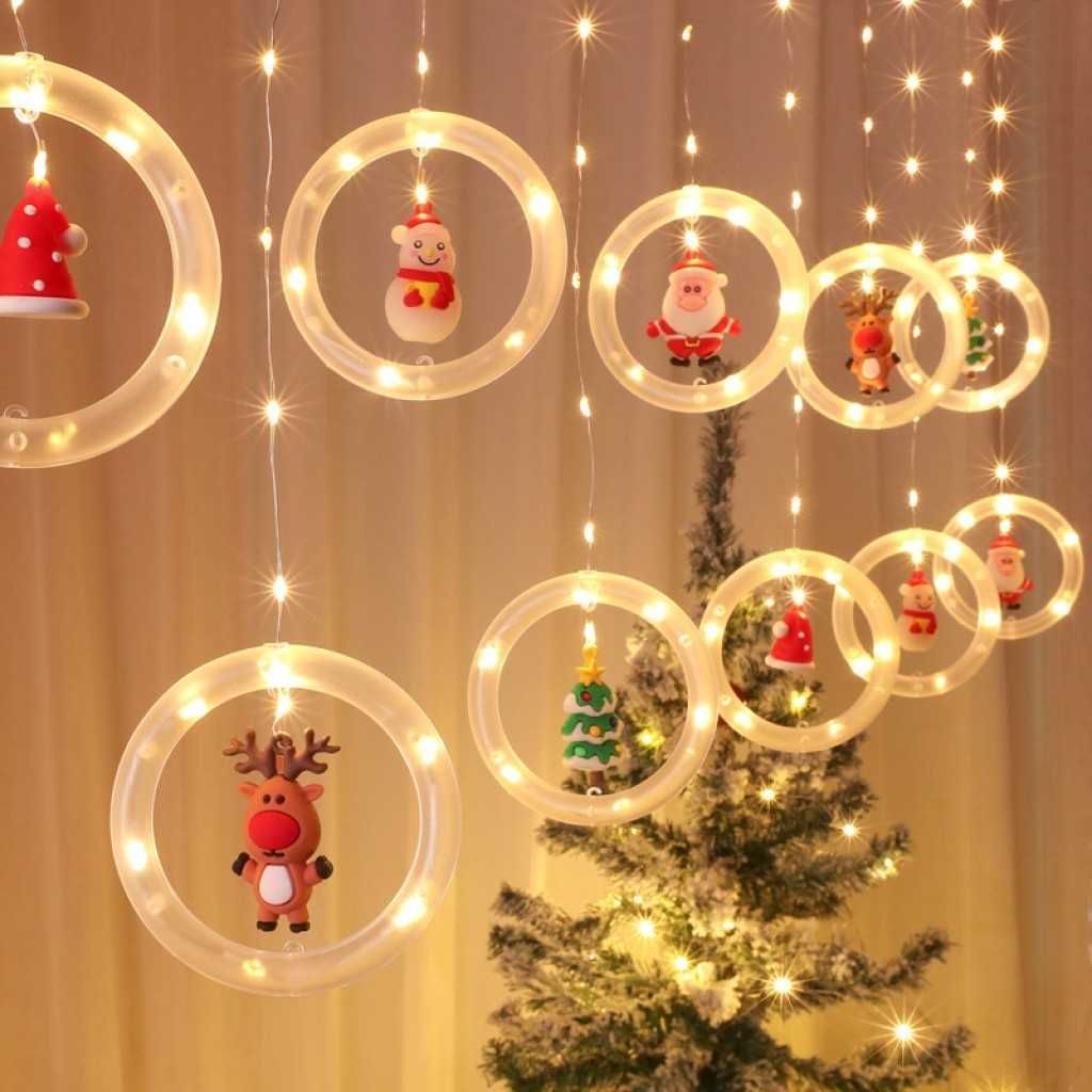 Светещи LED рингове с коледни фигурки