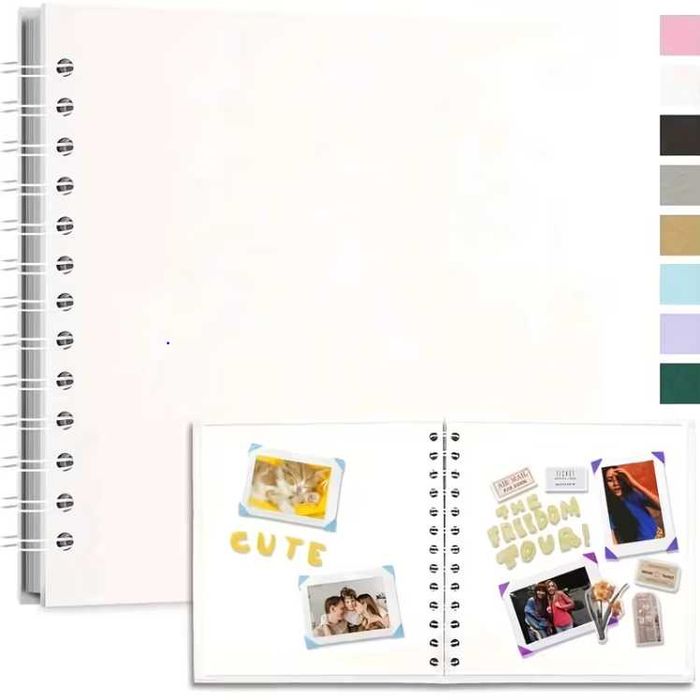 Сватбен булчински албум за снимки и спомени твърди корици + стикери