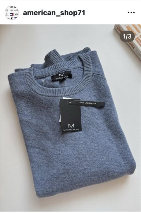 Magaschoni мужской пуловер 100% шерсть