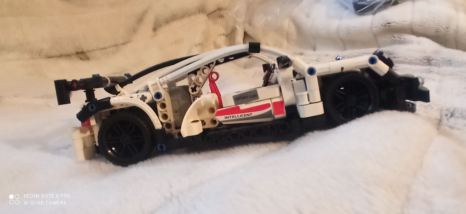 Tip Lego mașina de curse porsche alb de curse
