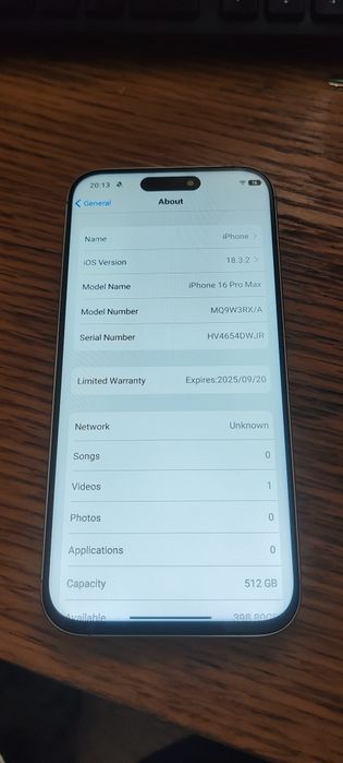 Iphone 16 pro max 512 gb