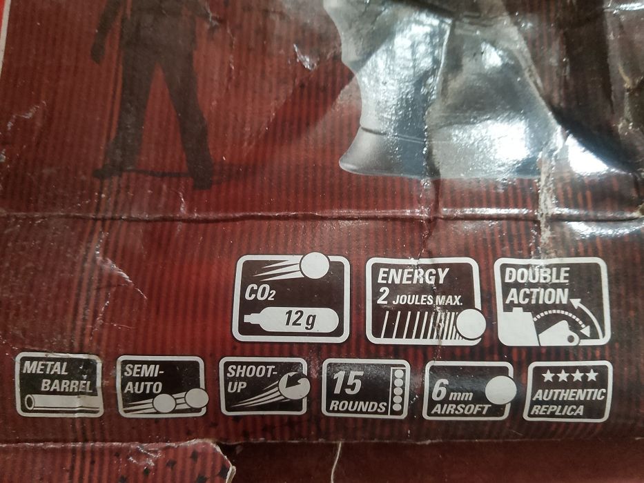 Pistol Airsoft 2j,6mm CO2 12g