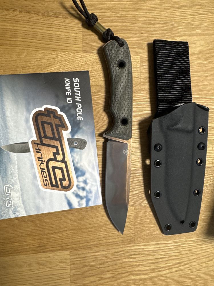 Нож TRC South pole black canvas micarta