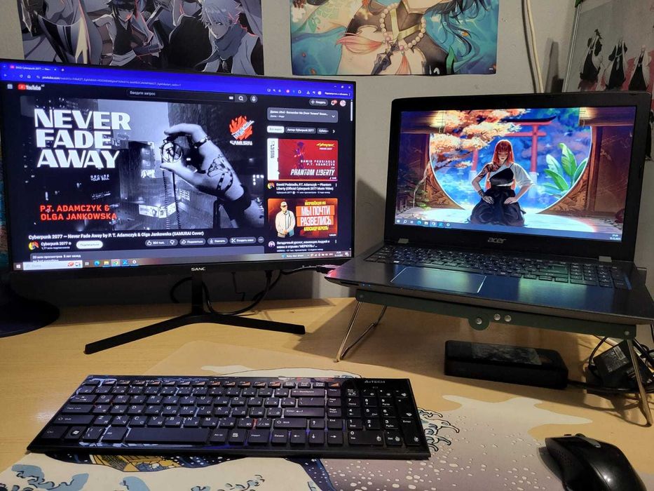 Ноутбук acer i5 / 8GB / SSD+HDD / GeForce 940MX + монитор