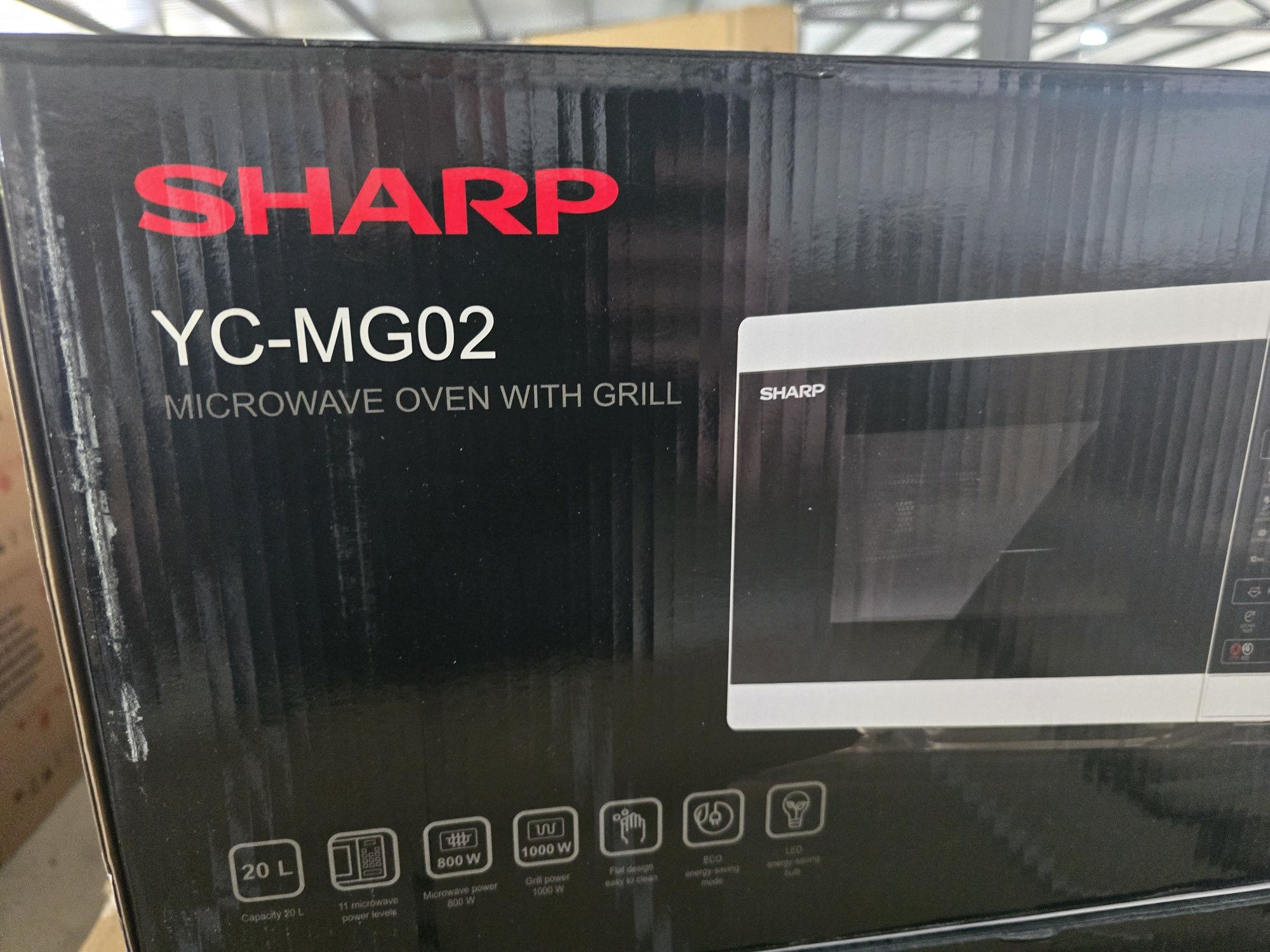 Нова микровълнова с грил Шарп/Sharp 20 л