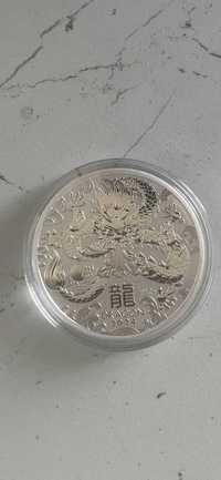 Lunar III "Dragon" 2024 - Австралия 1 унция сребърна монета