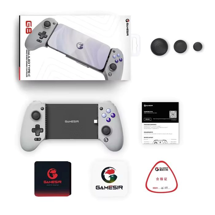 Controller GameSir G8 Galileo, Wireless, USB-C, Suport telefon, Gri