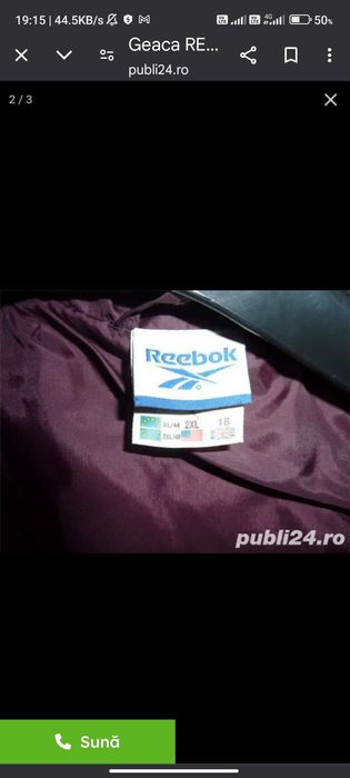 Geaca Reebok barbati nepurtat