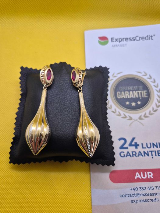 Cercei aur 14k (Ag 29 Siraj ) b33143 / Garantie 2 Ani !