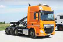 DAF CF 510 Camion Container Basculabil Abrollkipper cu macara carlig containere an 2016 510 CP E6 max. aut. 34 tone s. utila 20 tone brat 24 tone