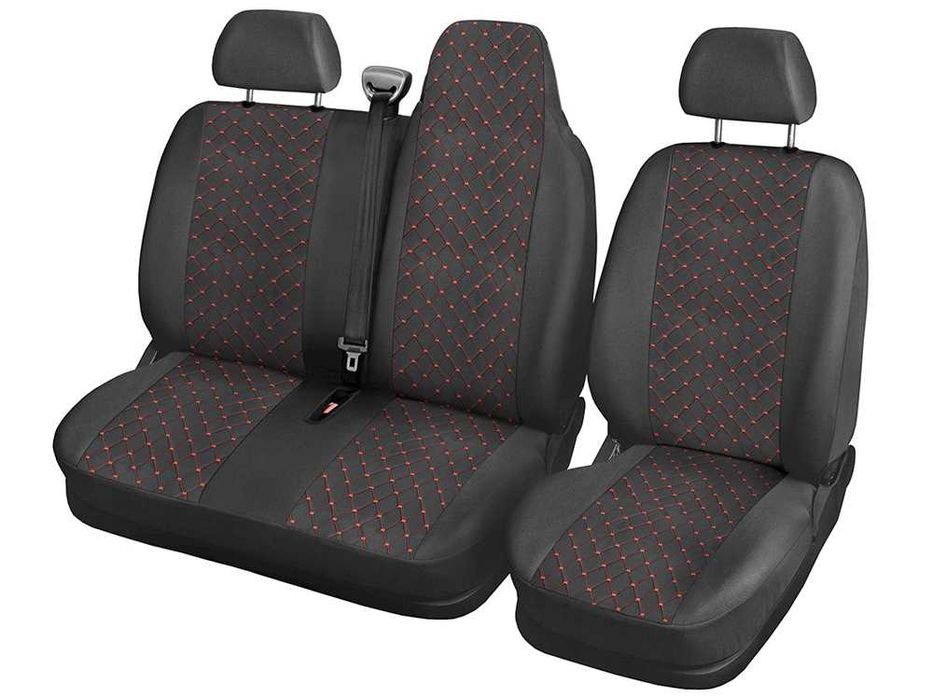 Тапицерия за Renault Master / Рено Мастер 2009+ 2+1 червен шев
