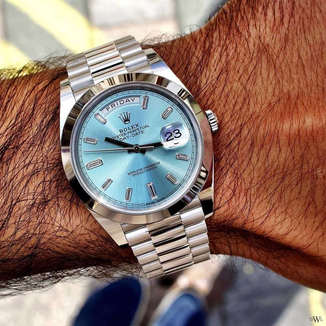 Мъжки Часовници 40mm сребристо/синьо